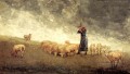 羊の世話をする羊飼い リアリズム画家 ウィンスロー・ホーマー
